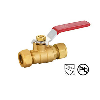 1/2 ′′ koperen kogelklep met COM X COM gesmeed met compressie
