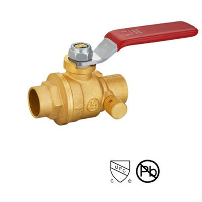 600WOG 150WSP Full Port 1/ 2 Solder Ball Valve Met Chroom Plating Of Zinklegering 1/2 ′′