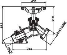 Messing Quick Connected Boiler Drain Valve met Hand Wheel Gegooid ijzer met verf Zinklegering Met Chroom Plating Nut