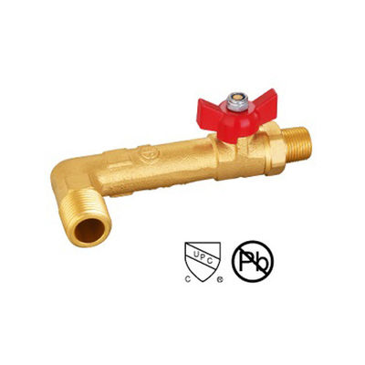 Messing slang Bibb Ball Valve Man en Vrouw Gedrukt Messing Valve Met Aluminium legering Handle