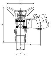 Zware slang Bibb Valves Mannelijk Gegooid Messing Ball Valve Met Aluminium Alloy Handle
