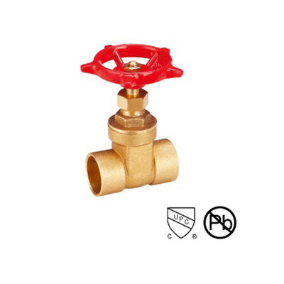 Solder Ends Messing Gate Valve Casting Body Water Gate Valve Connect Manual Power Zwart Handwiel