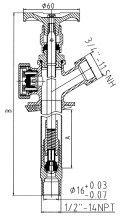 Multi-turn anti-vriezen Proof Sillcock Solder Ends Valve Messing