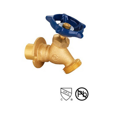Een kwart draai 1/2 inch ketel afvoer klep gietijzer met verf handwiel