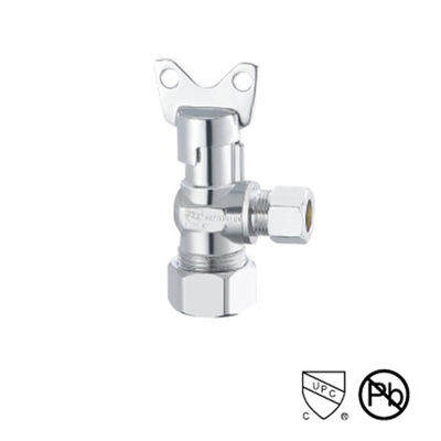 200 Psi 1/2 inch OEM/ODM 15mm Chroomgeplatte hoekklep / Hot Water Hoekklep