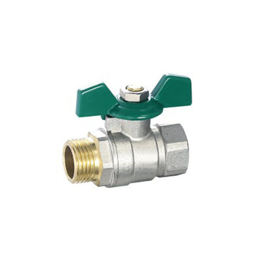 Algemeen NPT BSP Vrouwelijk Gedrukt Ball Valve Messing Koperen Gesmeed Messing Ball Valve Blow-out Proof Stem Al Handle