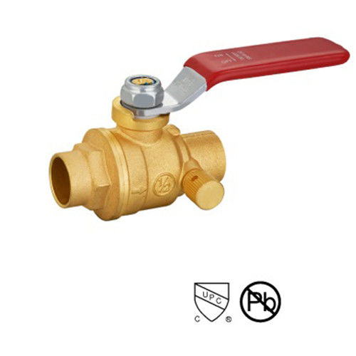600WOG 150WSP Full Port 1/ 2 Solder Ball Valve Met Chroom Plating Of Zinklegering 1/2 ′′