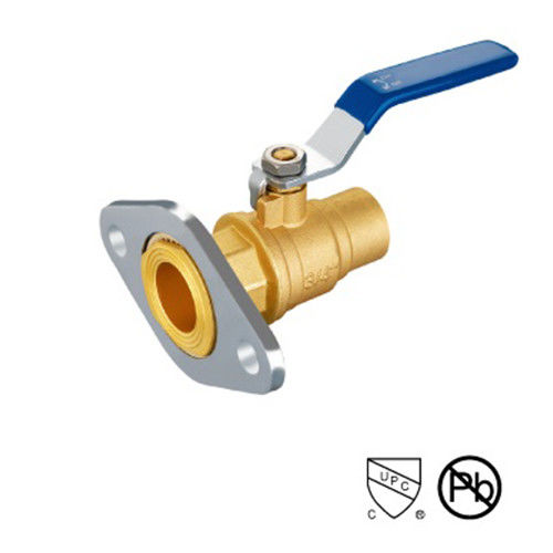 Flanke eind staal 1 / 2 inch draadgespannen klep met chroomplatering STD Port Ball Valve