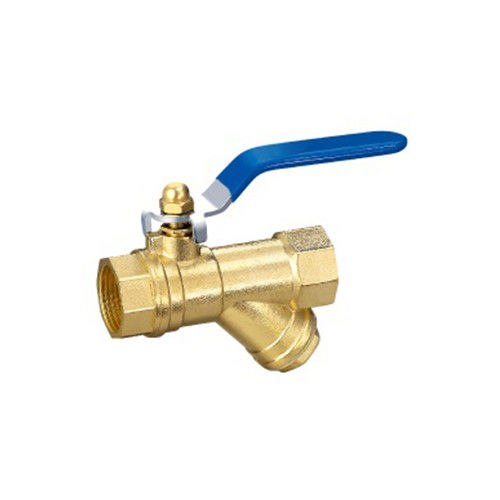 1/2 inch Messing 600 Wog Ball Valve met strainer Vrouwelijke en mannelijke draad met afvoer 1/2 ′′-1 " ((600WOG, 150WSP)