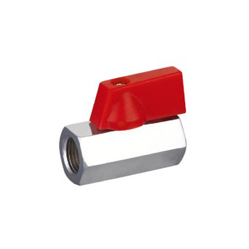 F X F Vrouwelijke draad 3 / 8 Messing Mini Ball Valve, 3 / 4 Mini Ball Valve