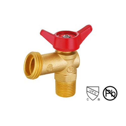 Zware slang Bibb Valves Mannelijk Gegooid Messing Ball Valve Met Aluminium Alloy Handle