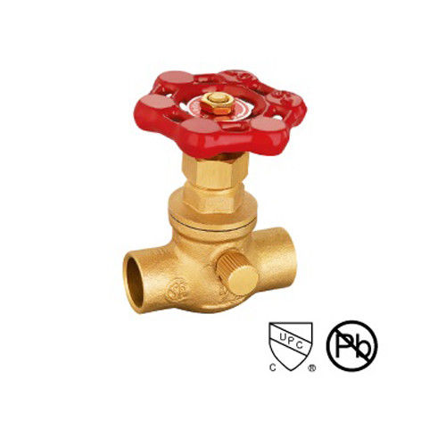 1/2′′ -3/4′′ Solder Ends Connect Brass Stop Valves Met Drain Brasscraft Stop Valve