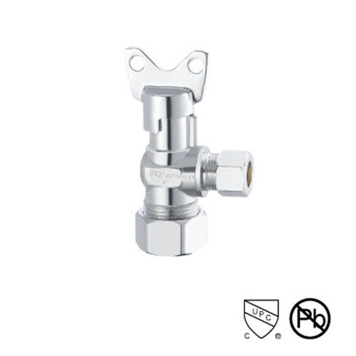 200 Psi 1/2 inch OEM/ODM 15mm Chroomgeplatte hoekklep / Hot Water Hoekklep