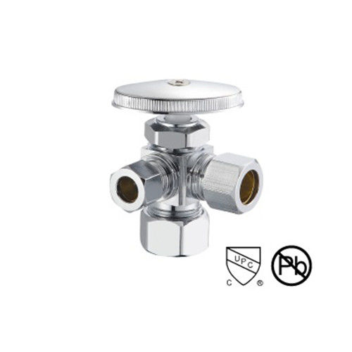 15 mm soldeer koper 3 Way Angle Stop Valve 1/2 inch Vrouwelijke / Mannelijke draad